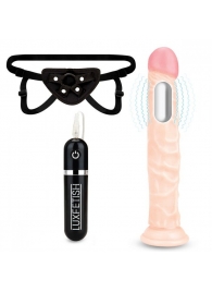 Регулируемые трусики с вибрирующей насадкой - 21 см. - Lux Fetish - купить с доставкой в Калининграде