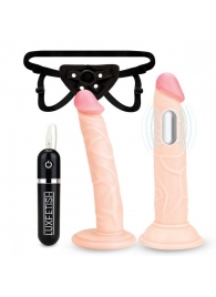 Регулируемые трусики с 2 насадками - 16 и 15 см. - Lux Fetish - купить с доставкой в Калининграде