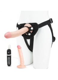 Регулируемые трусики с 2 насадками - 16 и 15 см. - Lux Fetish - купить с доставкой в Калининграде