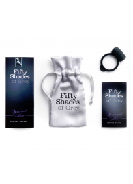 Темно-серое эрекционное кольцо Vibrating Love Ring с вибрацией - Fifty Shades of Grey - в Калининграде купить с доставкой