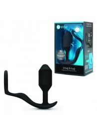 Черное эрекционное кольцо с анальным плагом Snug   Tug - b-Vibe - в Калининграде купить с доставкой