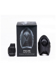 Темно-серый инновационный мужской осциллятор PULSE SOLO LUX с пультом ДУ - Hot Octopuss - в Калининграде купить с доставкой