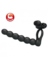 Черная насадка для двойной стимуляции Hercules Penis Sheath III - 15,3 см. - Baile - купить с доставкой в Калининграде