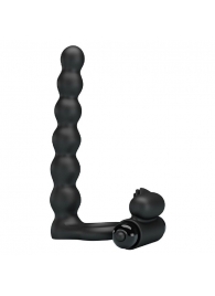 Черная насадка для двойной стимуляции Hercules Penis Sheath III - 15,3 см. - Baile - купить с доставкой в Калининграде