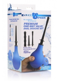 Анальный душ с 3 насадками Premium One-way Valve Anal Douche Set - XR Brands - купить с доставкой в Калининграде