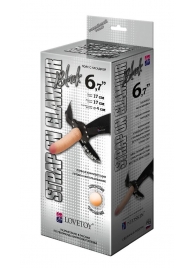 Пояс-трусики с насадкой Glamour - 17 см. - LOVETOY (А-Полимер) - купить с доставкой в Калининграде