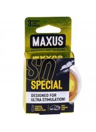 Презервативы с точками и рёбрами в пластиковом кейсе MAXUS Special - 3 шт. - Maxus - купить с доставкой в Калининграде
