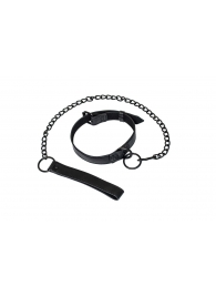 Черный ошейник Sin с поводком - Lola Games - купить с доставкой в Калининграде