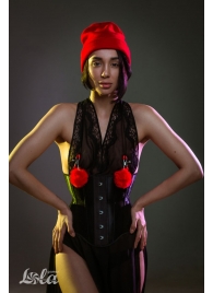 Зажимы на соски Angelic с красными меховыми шариками - Lola Games - купить с доставкой в Калининграде