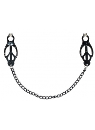 Зажимы на соски Darkside с цепочкой - Lola Games - купить с доставкой в Калининграде