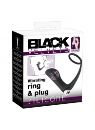 Черное эрекционное кольцо с анальной вибропробкой Vibrating Ring   Plug - Orion - в Калининграде купить с доставкой
