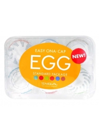 Набор из 6 мастурбаторов Tenga EGG Easy Beat с различным рельефом - Tenga - в Калининграде купить с доставкой