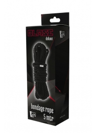 Черная веревка для шибари DELUXE BONDAGE ROPE - 5 м. - Dream Toys - купить с доставкой в Калининграде