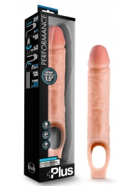 Телесный реалистичный фаллоудлинитель 10 Inch Silicone Cock Sheath Penis Extender - 25,4 см. - Blush Novelties - в Калининграде купить с доставкой