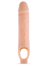 Телесный реалистичный фаллоудлинитель 10 Inch Silicone Cock Sheath Penis Extender - 25,4 см. - Blush Novelties - в Калининграде купить с доставкой