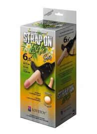 Пояс-трусики с 2 насадками Exotic-Sara - 16,5 см. - LOVETOY (А-Полимер) - купить с доставкой в Калининграде