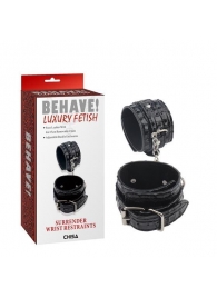 Черные наручники Surrender Wrist Restraints - Chisa - купить с доставкой в Калининграде