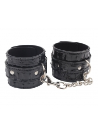 Черные наручники Surrender Wrist Restraints - Chisa - купить с доставкой в Калининграде