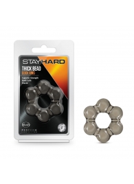 Дымчатое эрекционное кольцо Stay Hard Thick Bead Cock Ring - Blush Novelties - в Калининграде купить с доставкой