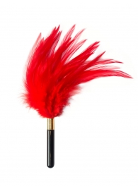 Красный перьевой тиклер Plume - 23 см. - Lola Lingerie - купить с доставкой в Калининграде
