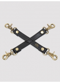 Черный фиксатор для манжет Bound to You Faux Leather Hogtie - Fifty Shades of Grey - купить с доставкой в Калининграде