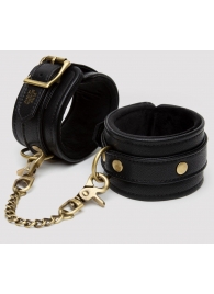 Черные оковы на ноги Bound to You Faux Leather Ankle Cuffs - Fifty Shades of Grey - купить с доставкой в Калининграде