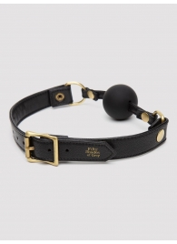 Черный кляп-шар Bound to You Faux Leather Ball Gag - Fifty Shades of Grey - купить с доставкой в Калининграде