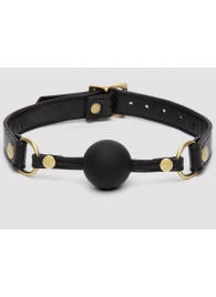 Черный кляп-шар Bound to You Faux Leather Ball Gag - Fifty Shades of Grey - купить с доставкой в Калининграде