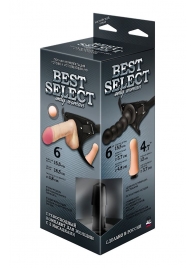Черный пояс для женщин BEST SELECT с 3 насадками - LOVETOY (А-Полимер) - купить с доставкой в Калининграде