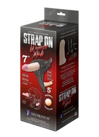 Реалистичный страпон Woman Midi с вагинальной пробкой - 19 см. - LOVETOY (А-Полимер) - купить с доставкой в Калининграде