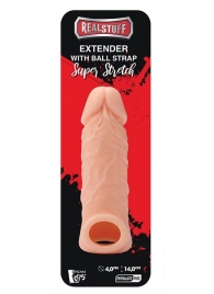 Телесная насадка EXTENDER WITH BALL STRAP 5.5 - 14 см. - Dream Toys - в Калининграде купить с доставкой