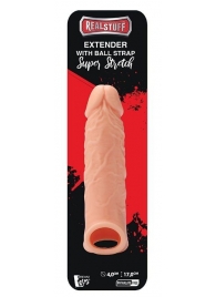Телесная насадка EXTENDER WITH BALL STRAP 6.5 - 17 см. - Dream Toys - в Калининграде купить с доставкой