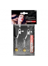 Оригинальные зажимы на соски с желтыми шариками - Notabu - купить с доставкой в Калининграде