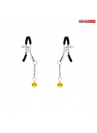 Оригинальные зажимы на соски с желтыми шариками - Notabu - купить с доставкой в Калининграде