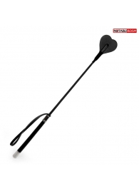 Черный стек с наконечником-сердечком - 54 см. - Notabu - купить с доставкой в Калининграде