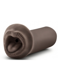 Коричневый мастурбатор-ротик Naughty Nicole - Blush Novelties - в Калининграде купить с доставкой