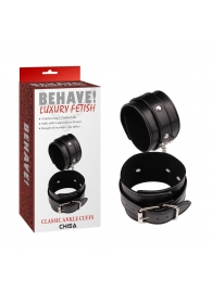 Черные оковы Classic Ankle Cuffs - Chisa - купить с доставкой в Калининграде