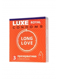 Презервативы с продлевающим эффектом LUXE Royal Long Love - 3 шт. - Luxe - купить с доставкой в Калининграде