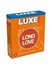 Презервативы с продлевающим эффектом LUXE Royal Long Love - 3 шт. - Luxe - купить с доставкой в Калининграде