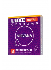 Презервативы с увеличенным количеством смазки LUXE Royal Nirvana - 3 шт. - Luxe - купить с доставкой в Калининграде