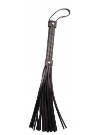 Черная многохвостая плеть Pleasure Whip - 46 см. - Chisa - купить с доставкой в Калининграде