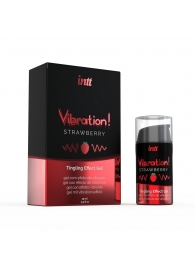 Жидкий интимный гель с эффектом вибрации Vibration! Strawberry - 15 мл. - INTT - купить с доставкой в Калининграде