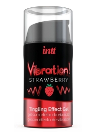 Жидкий интимный гель с эффектом вибрации Vibration! Strawberry - 15 мл. - INTT - купить с доставкой в Калининграде