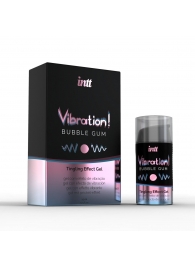Жидкий интимный гель с эффектом вибрации Vibration! Bubble Gum - 15 мл. - INTT - купить с доставкой в Калининграде
