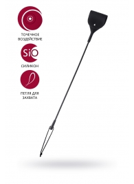 Черный гладкий стек с тонкой ручкой - 48 см. - ToyFa - купить с доставкой в Калининграде