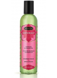 Массажное масло Naturals Strawberry Dreams с ароматом клубники - 236 мл. - Kama Sutra - купить с доставкой в Калининграде