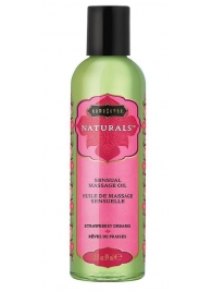Массажное масло Naturals Strawberry Dreams с ароматом клубники - 59 мл. - Kama Sutra - купить с доставкой в Калининграде