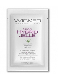 Гель-лубрикант на водно-силиконовой основе Simply Hybrid Jelle - 3 мл. - Wicked - купить с доставкой в Калининграде