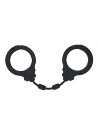 Черные силиконовые наручники Suppression - Lola Games - купить с доставкой в Калининграде