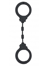 Черные силиконовые наручники Suppression - Lola Games - купить с доставкой в Калининграде